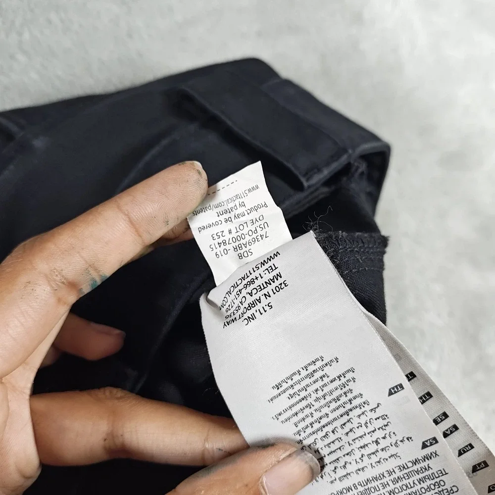 5.11 Tactical Cargo Pants Mens 34x29 Black Cotton Canvas Heavy Duty Utility